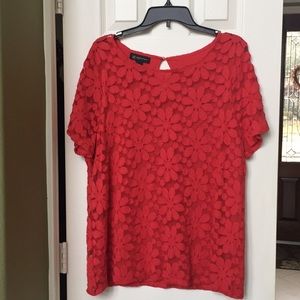 INC Laced short sleeve top